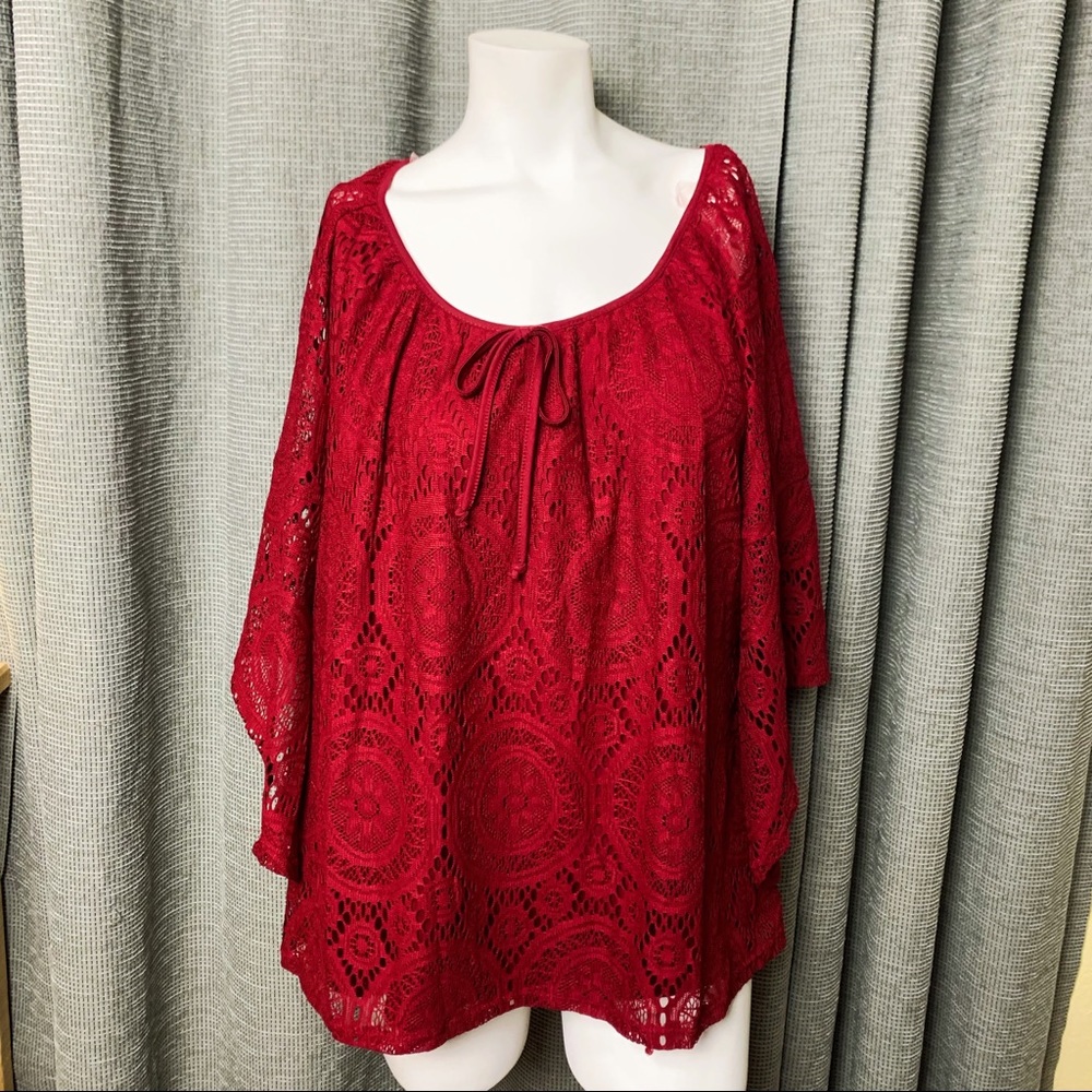 💖Lace lined top